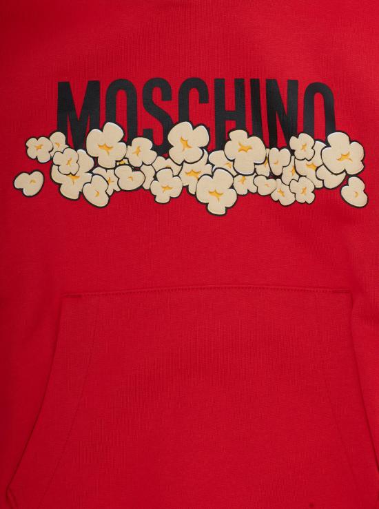 26FW 모스키노 후드 티셔츠 HUF09ZLCA83 RED - MOSCHINO