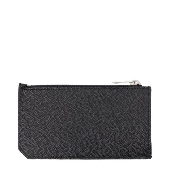  생로랑 그랑 드 뿌드르 엠보스드 레더 프라그망 지퍼 카드 케이스 609362BTY0N1000 - SAINT LAURENT