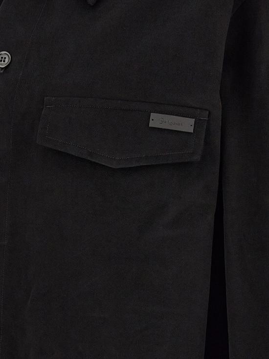 26FW 생로랑 코튼 오버셔츠 873919Y1O391000 Black - SAINT LAURENT