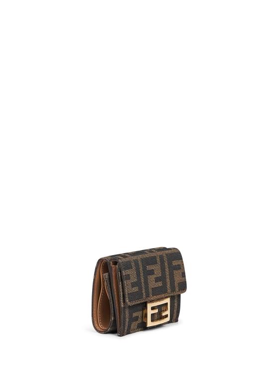 26FW 펜디 마이크로 트라이폴드 패브릭 웰렛 8M0395A98PF0A6E BROWN - FENDI