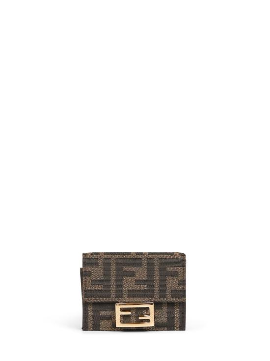 26FW 펜디 마이크로 트라이폴드 패브릭 웰렛 8M0395A98PF0A6E BROWN