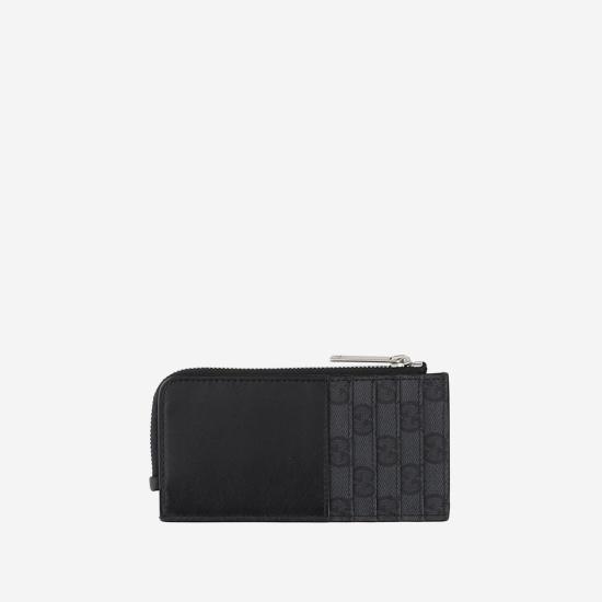26FW 구찌 메탈 태그 가죽 카드케이스 875598 BLACK - GUCCI