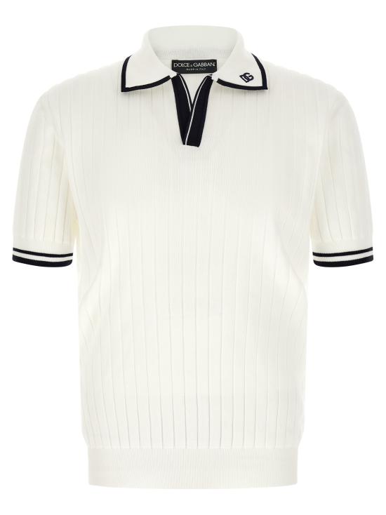 26FW 돌체앤가바나 폴로 티셔츠 GXZCMZJBCK8W1002 White Black