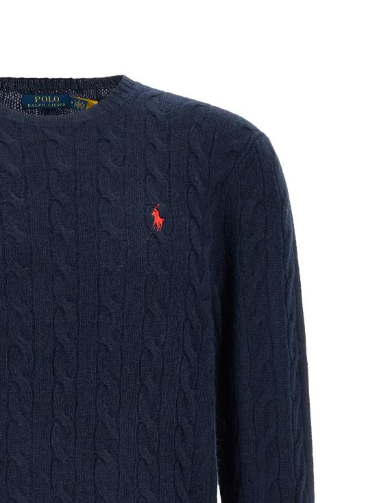26FW 폴로 랄프로렌 케이블 니트 스웨터 710876762002 Blue - POLO RALPH LAUREN