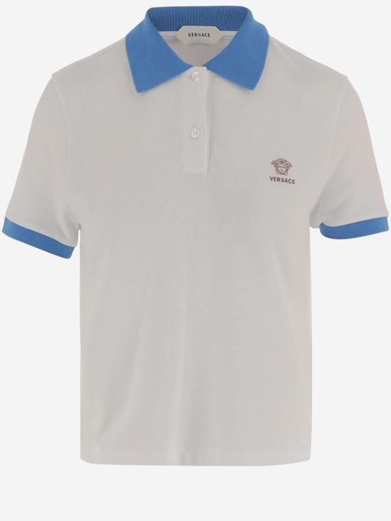 26SS 베르사체 폴로 티셔츠 1024235 WHITE - VERSACE