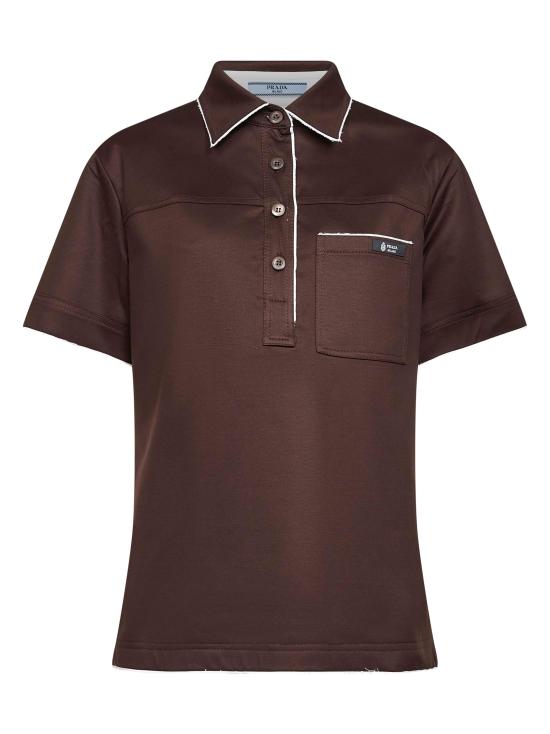 26SS 프라다 폴로 티셔츠 P963NOOO173LF0192 BROWN