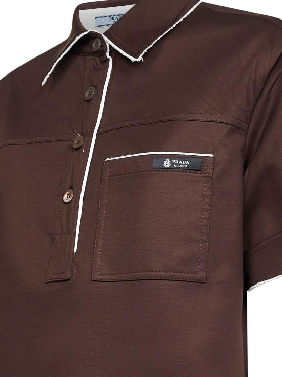 26SS 프라다 폴로 티셔츠 P963NOOO173LF0192 BROWN - PRADA