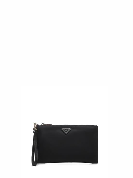 26FW 프라다 리나일론 사피아노 레더 파우치 2NH0042DMHF0002 BLACK