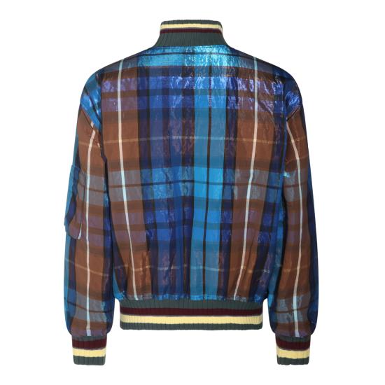 26FW 비비안웨스트우드 봄버 자켓 3304000T C009WO102 BLUE BROWN ROSES - VIVIENNE WESTWOOD