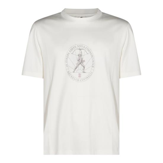 26FW 브루넬로 쿠치넬리 반팔 티셔츠 M0B138519 C7220 WHITE