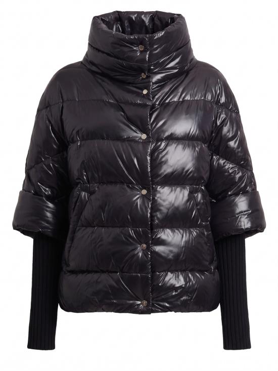 26FW 에르노 하이넥 퀼팅 케이프 다운 재킷 PI002256D 12017Z 9300 NERO