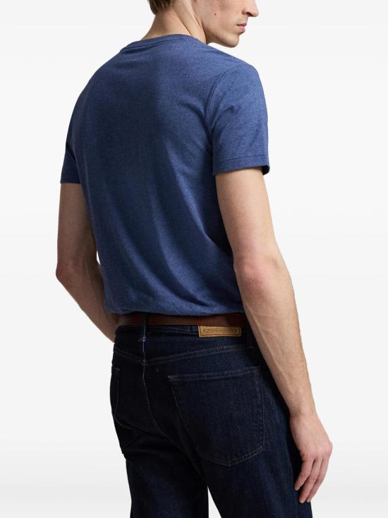 26FW 폴로 랄프로렌 포니로고 자수 반팔 티셔츠 710671438 541 DERBY BLUE HEATHER C7988 - POLO RALPH LAUREN