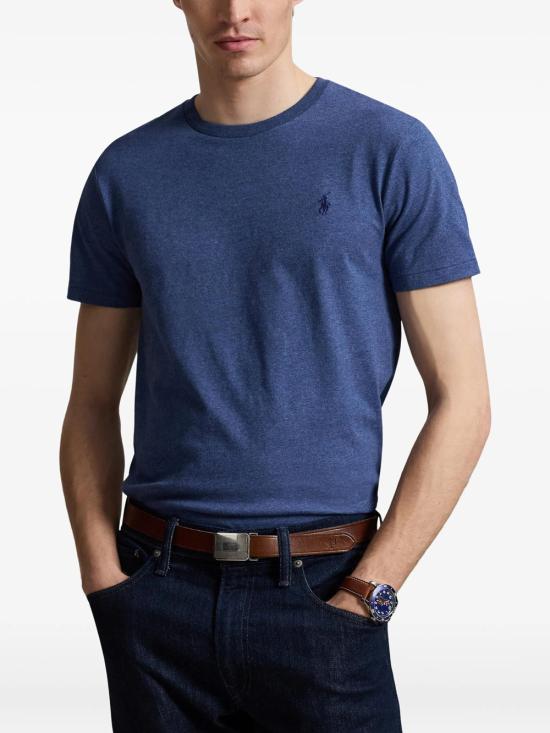 26FW 폴로 랄프로렌 포니로고 자수 반팔 티셔츠 710671438 541 DERBY BLUE HEATHER C7988 - POLO RALPH LAUREN