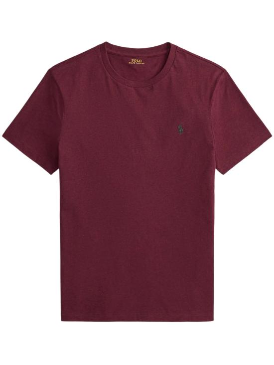 26FW 폴로 랄프로렌 포니로고 자수 반팔 티셔츠 710671438 545 SPRING WINE HEATHER C5942