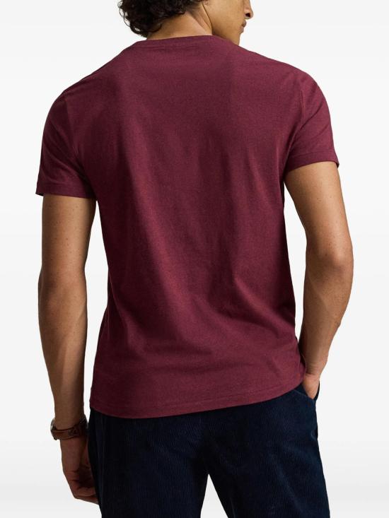 26FW 폴로 랄프로렌 포니로고 자수 반팔 티셔츠 710671438 545 SPRING WINE HEATHER C5942 - POLO RALPH LAUREN