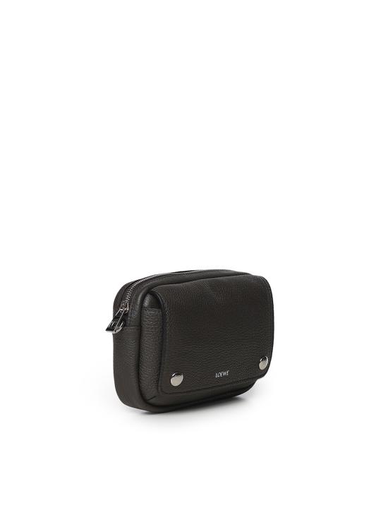 26FW 로에베 스몰 페블 매신저 그레인 카프스킨 백 BANBPCBX05 1220 DARK GREY - LOEWE