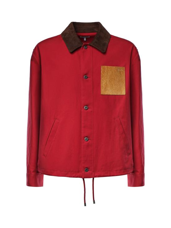26FW 로에베 워크웨어 코튼 캔버스 자켓 H526Y03WDQ 7100 RED
