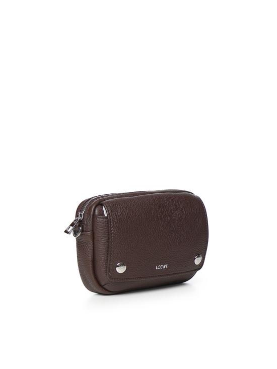 26FW 로에베 스몰 페블 매신저 그레인 카프스킨 백 BANBPCBX05 3606 CHOCOLATE - LOEWE