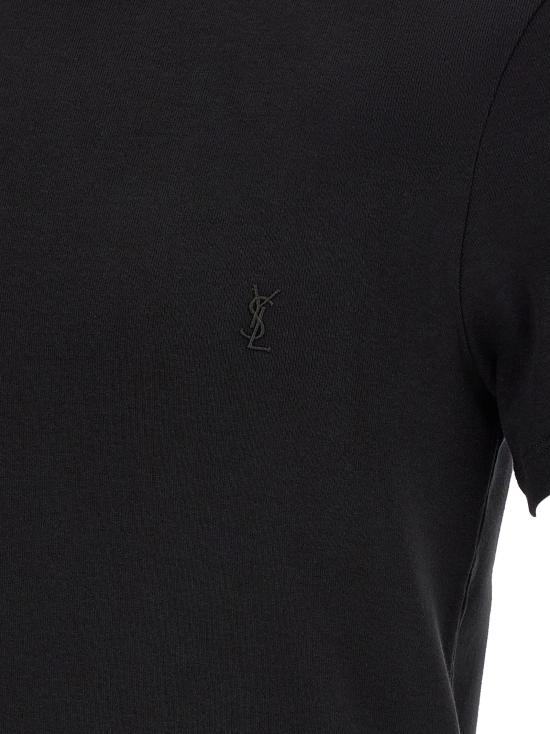 26FW 생로랑 반팔 티셔츠 카산드레 티셔츠 블랙 - SAINT LAURENT