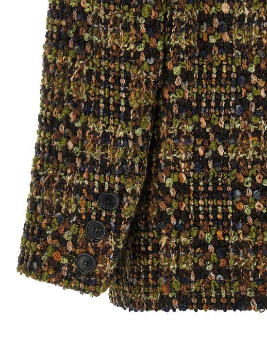 26FW 생로랑 수트 자켓 Bouclé 트위드 블레이저 블레이저 멀티컬러 - SAINT LAURENT