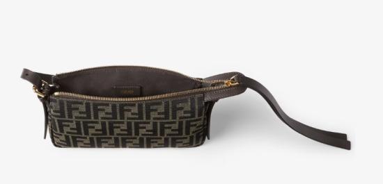 26FW 펜디 FF 자카드 지퍼 탑 스몰 숄더백 8BS123 B17AF14YN TABACCO MORO - FENDI