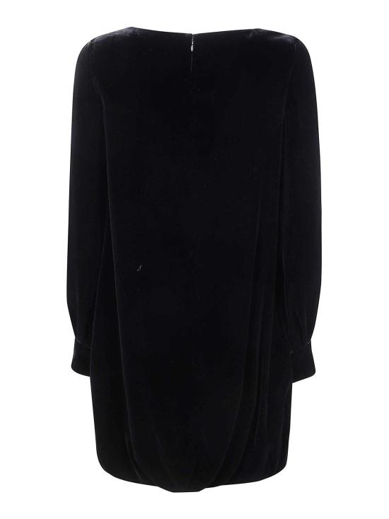 25FW 엠포리오 아르마니 미디 원피스 EW002655TE11088UC001 Black - EMPORIO ARMANI