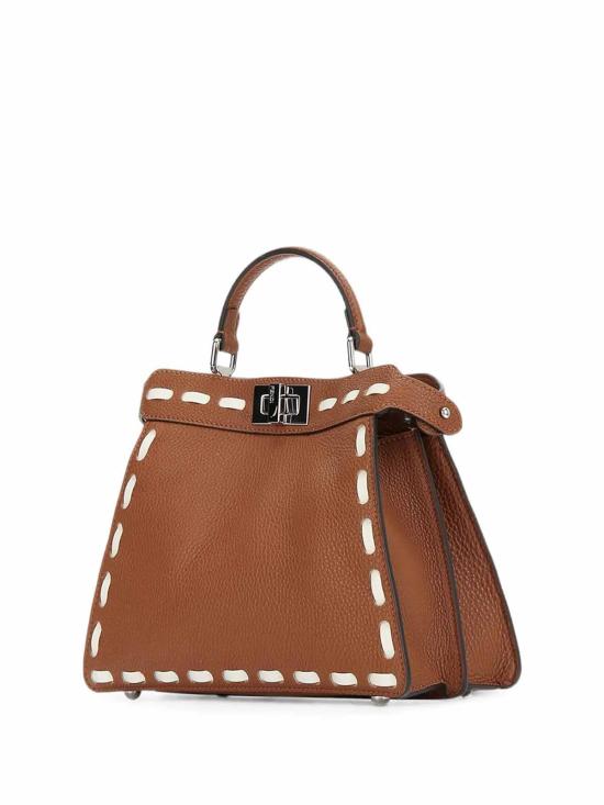 26FW 펜디 피카부 아이씨유 스몰 가죽 토트백 8BN327AY6XF1X1T BROWN - FENDI
