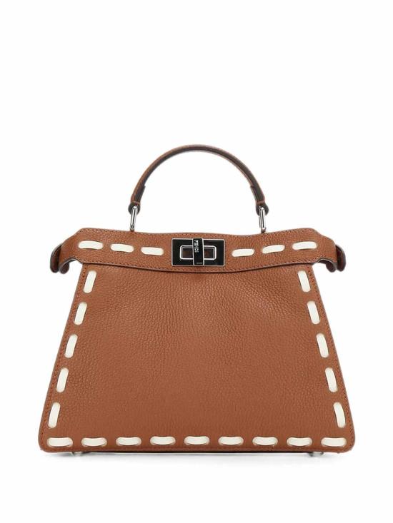 26FW 펜디 피카부 아이씨유 스몰 가죽 토트백 8BN327AY6XF1X1T BROWN - FENDI