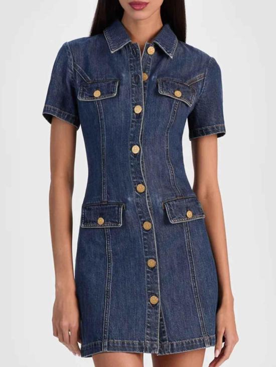 26SS 앨리스 앤 올리비아 원피스 CD511117541I435 Denim - ALICE & OLIVIA