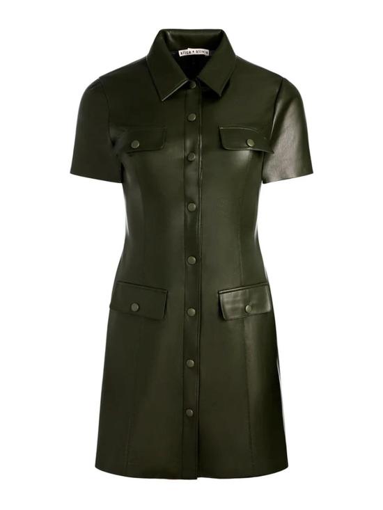 26SS 앨리스 앤 올리비아 숏팬츠 CC511J16526A307 Dark Green