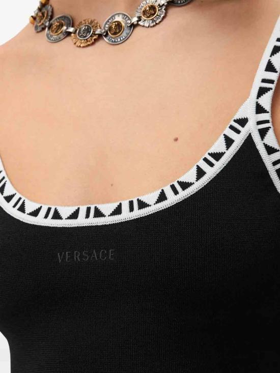 26FW 베르사체 민소매 티셔츠 10253561A183571B000 Black - VERSACE