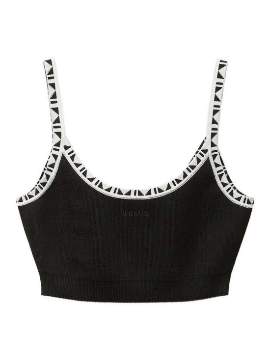 26FW 베르사체 민소매 티셔츠 10253561A183571B000 Black