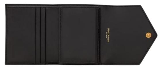 26FW 생로랑 그랑 드 뿌드르 엠보스드 레더 카산드라 마틀라세 지갑 692061 BOW011000 NERO - SAINT LAURENT