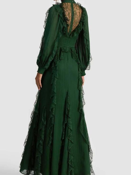 26SS 앨리스 앤 올리비아 롱 스커트 CC509703540B345 DARK GREEN - ALICE & OLIVIA