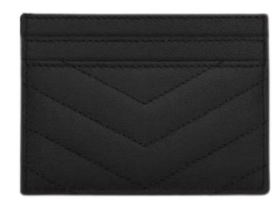 26FW 생로랑 카산드라 마틀라세 카드 케이스 423291 BOW011000 Nero - SAINT LAURENT