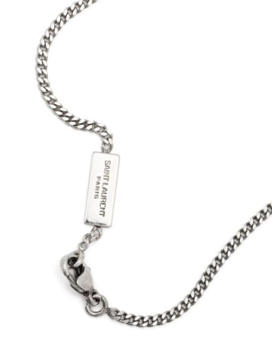 26FW 생로랑 오피움 참 브레이슬릿 메탈 앤 라인스톤 692489 Y15268368 Argent - SAINT LAURENT