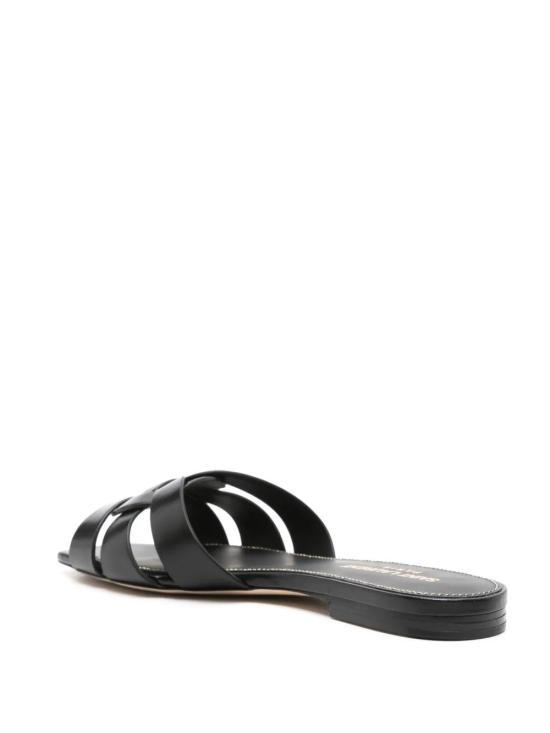 26FW 생로랑 스무스 레더 트리뷰트 플랫 뮬 571952 BDA001000 Nero - SAINT LAURENT