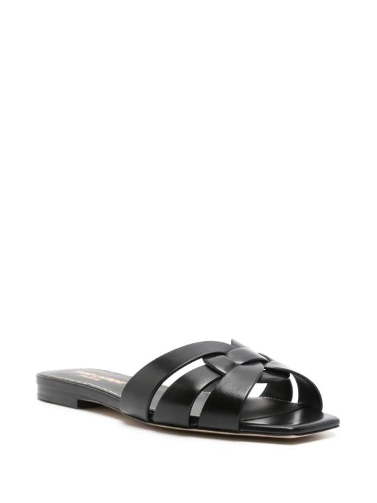 26FW 생로랑 스무스 레더 트리뷰트 플랫 뮬 571952 BDA001000 Nero - SAINT LAURENT