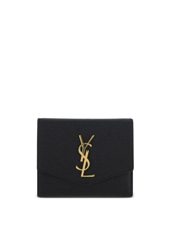 26FW 생로랑 그랑 드 뿌드르 엠보스드 레더 업타운 컴팩트 지갑 582296 1GF0J1000 Nero - SAINT LAURENT