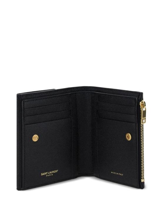 26FW 생로랑 그랑 드 뿌드르 엠보스드 레더 업타운 컴팩트 지갑 582296 1GF0J1000 Nero - SAINT LAURENT