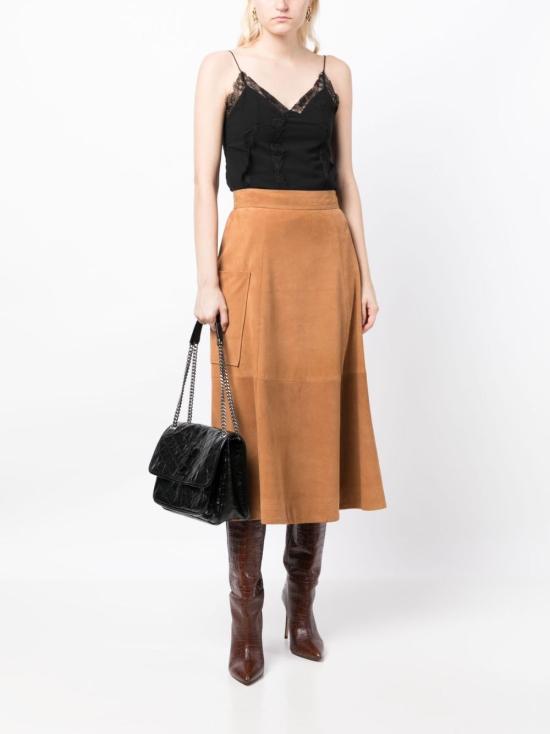 26FW 생로랑 크링클 빈티지 레더 미디움백 6331580 EN041000 Nero - SAINT LAURENT