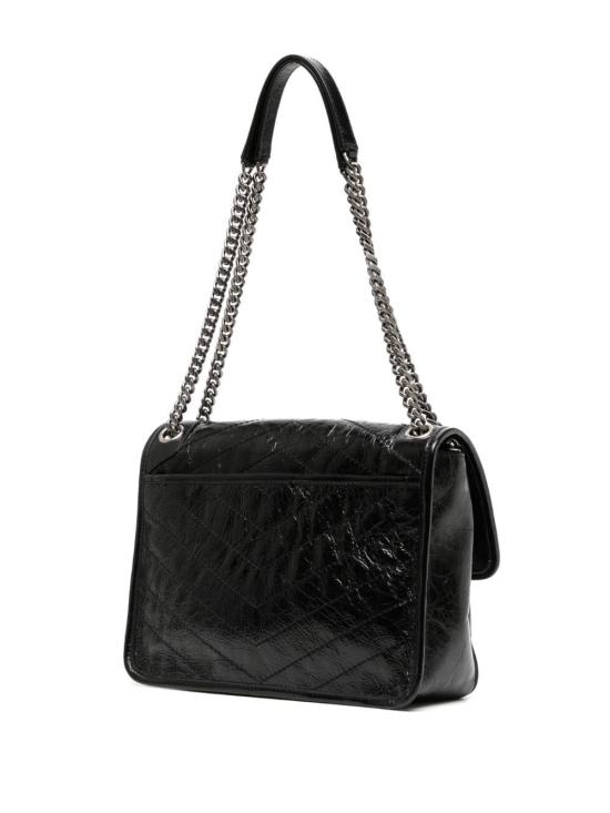 26FW 생로랑 크링클 빈티지 레더 미디움백 6331580 EN041000 Nero - SAINT LAURENT