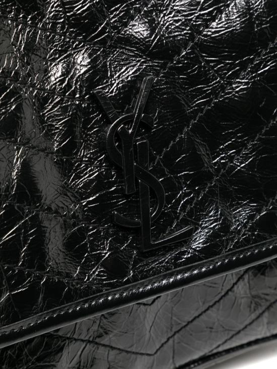 26FW 생로랑 크링클 빈티지 레더 미디움백 6331580 EN041000 Nero - SAINT LAURENT