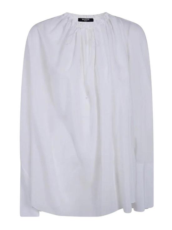 26SS 발망 블라우스 GF0IJ140SF470FA WHITE - BALMAIN