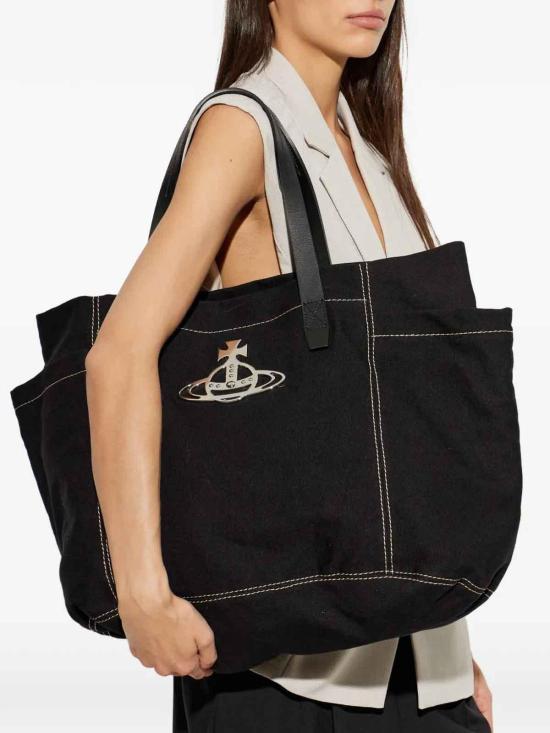 26SS 비비안웨스트우드 토트백 4D02000PUW01AYN401 Black - VIVIENNE WESTWOOD