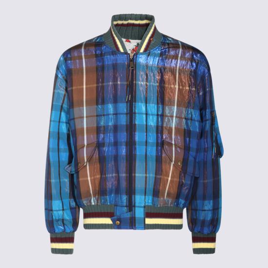26FW 비비안웨스트우드 봄버 자켓 3304000T C009WO102 BLUE BROWN ROSES