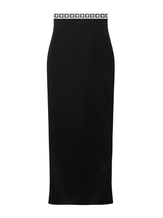 26FW 베르사체 미디 스커트 10253551A183571B000 Black