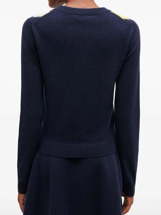 26SS 가니 아가일 프린트 가디건 A1070055683 DARK BLUE - GANNI
