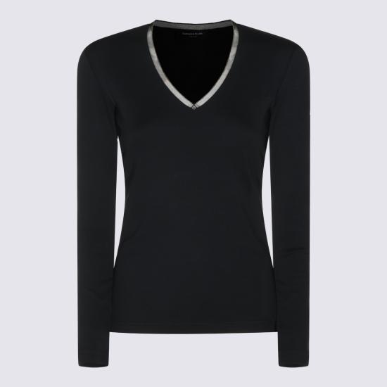 26FW 파비아나 필리피 긴팔 티셔츠 JED216F604 L907825 NERO