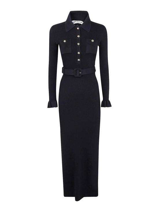 25FW 셀프 포트레이트 롱 원피스 AW25007XBLACK